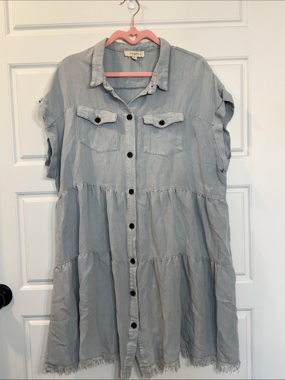 Umgee Light Blue Jean color Dress 2XL - Picture 2 of 7